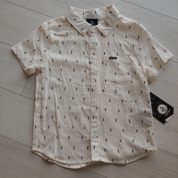 VOLCOM NEW toddler Linen Button Up Shirt & Chino Shorts Set - Picture 3 of 12